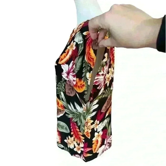 Vintage Jaclyn Sport Tropical Print Blouse Shirt 90s - Picture 4 of 8